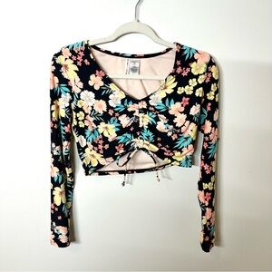 Celebrity Pink Swim Long Sleeve Swim Top